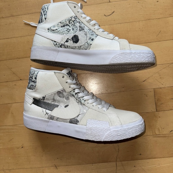 NIKE SB ZOOM BLAZER MID PREMIUM WITH FLORAL PAISLEY, 7.5, CB2472 - Picture 4 of 6